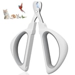 Euqvunn Coupe Griffes Chat, Professionnel Coupe Ongle Chat, avec Sécurité Positionnement Trou, Coupe Griffe Lapin Pour Chatons, Lapins, Cobayes, Oiseaux, Chiots, Et Petits Animaux (Gris)