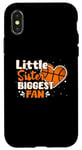 Coque pour iPhone X/XS Funny Little Sister - Grande fan de basket-ball pour filles