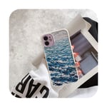 T13 Coque pour iPhone 12 Pro avec motif cœur et fleurs en TPU souple pour iPhone 12 Mini 11 Pro Max 8 7 Plus X XS Max XR Marbre