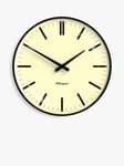 Newgate Clocks Radio City Quartz Silent Sweep Analogue Wall Clock, 33cm, Matt Black