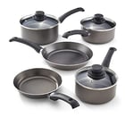 Judge Everyday JDAYC1 Set of Pans Non-Stick, 5-Piece Set 16cm 18cm 20cm Saucepans, 20cm 24cm Frying Pans - 5 Year Guarantee