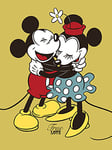 Pyramid International Mickey and Minnie Mouse True Love Canvas Print, Cotton, Multi-Colour, 1.8 x 30 x 40 cm