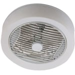 AIR-LIGHT CROWN - Ventilateur de plafond blanc Ø40cm 95W avec couronne d'écla...