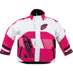 Skoterjacka barn arctiva - Comp rosa vit 10 fleece polyester thinsulate isolering