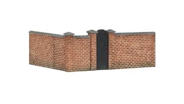 Hornby R7355 OO Gauge Front and Right Hand Victorian Terrace House Garden Wall - Model Railway Accessories, Miniature Diorama Scenery for Hornby Train Sets - Lifelike Train Scenery Model - Scale 1:76