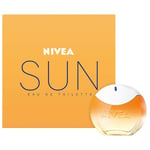 NIVEA SUN Eau de toilette (1 x 30ml), Parfum femme aux notes estivales de crème solaire originale NIVEA SUN, Parfum cheveux et corps pour tous types de peaux