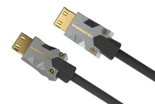 Monster - Câble HDMI - Résolution 4K - Vidéo HDR10-22,5 GBPS - Vitesse Éclair - Connecteurs V-Grip - Triple Blindage - 5 Mètres - Garanti à Vie - Noir