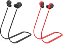 Sangle Anti-Perte pour Les Écouteurs Sony Linkbuds S: Accessoires de Longe en Silicone Souple de Sport Compatibles avec Le Cordon de Corde de Cou D'écouteurs Bluetooth sans Fil (Noir + Rouge)