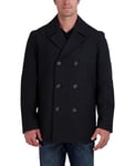 Nautica Men's Classic Double Breasted Peacoat Pea Coat, Charcoal, XXL