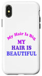 Coque pour iPhone X/XS Love Big My Hair Is Beautiful Afro Bouclés Rose