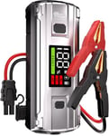 Booster Batterie Voiture 3000A Booster Batterie 12V Essence 8.0L Diesel 8.0L, PD65W Charge Rapide Bidirectionnelle, Extension de Sortie DC 12V/6A, Kit LED Multifonction Sécurisé avec Sac de Rangement