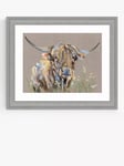 John Lewis Louise Luton 'Daisy Daisy' Highland Cow Framed Print & Mount, 29 x 35cm, Brown/Multi