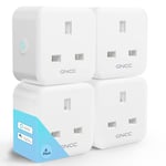 GNCC Smart Plug WiFi Plugs Works with Alexa Google Home Smart Socket, PACK OF 4