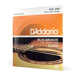 D'Addario Guitar Strings - Acoustic Guitar Strings - 85/15 Bronze - For 6 String Guitar - Full, Bright Tone - EZ900 - Extra Light, 10-50