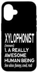 Coque pour iPhone 16 Définition du lecteur de xylophone drôle - Xylophoniste