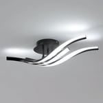 Plafonnier led, 24W Luminaire Plafonnier en Forme de Vague, Lampe de Plafond Lumière Blanche Froide 6500K Lustre led Moderne pour Salon Chambre à