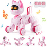 VEVOR Robot Jouet Enfants Télécommandé Chat RC Intelligent, Télécommande Programmable, Contrôle Tactile, Jouet Robotique pour Cadeau d'anniversaire, Noël, Garçons Filles de 3, 4, 5, 6, 7, 8, 10 Ans