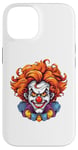 Coque pour iPhone 14 Costume de clown maléfique effrayant effrayant pour Halloween