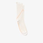 Lacoste Chaussettes mi-mollets coton Taille 43/46 Blanc/beige/orange