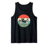 Retro Silhouette Tow Truck Wrecker For Tow Truck Driver Tank Top