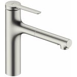 Hansgrohe - Zesis M33 - Mitigeur d'évier avec douchette extractible, aspect inox 74822800