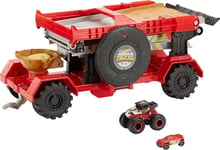 Hot Wheels Monster Trucks Camion Piste Geante, Coffret de Jeu pour Petites Voitures et Vehicules avec Roues Geantes, Jouet pour Enfant, GFR15 Exclusivité sur Amazon