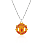 Baked Lacquer vändbart halsband med kedja av orm och ben Fanhalsband för fotbollsklubb födelsedag Manchester United Fotbollsklubb