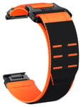 Tiera Garmin Fenix orange Velcro armband 22 mm quick release