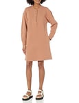 Amazon Essentials Robe-Pull Henley en Maille (Disponible en Grandes Tailles) Femme, Brun Clair, XXL