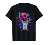 Colorful Basketball Tie Dye Color,Splash Basketball Hoop Net T-Shirt