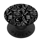 PopSockets Witch Element Drawing Dark Magic Devilish Goth Lover Gift PopSockets PopGrip - Support et Grip pour Smartphone/Tablette avec un Top Interchangeable