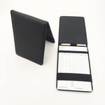 HH-GOLF Golf Scorecard Holder,Black Synthetic Leather Golf card and pencil Golf