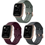 3st Kompatibel med Apple Watch -band 41mm 40mm 38mm, mjuk silikon Sportarmband Ersättningsrem med klassiskt lås för Iwatch Series Se 7 6 5