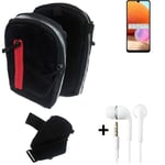 Shoulder bag / holster + earphones for Samsung Galaxy A32 Belt Pouch Case