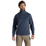 Craghoppers Mens Corey HZ 1/4 Zip Fleece Top Blue Navy Marl XL