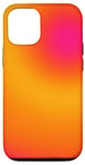 Coque pour iPhone 14 Rose Orange Aura Ombre