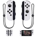 Joypad (L/R) Nintendo Switch Controllerille - vasen ja oikea langaton kaukosäädin rannehihnalla (valkoinen)