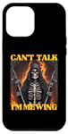 Coque pour iPhone 12 Pro Max Can't Talk I'm Mewing Funny Cringe Hard Skeleton Meme