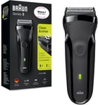 Braun Series 3 300s BLACK Electric Shaver Rechargeable Razor Original /Brand New