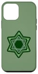 iPhone 12 mini Green Star of David for Hanukkah | Am Yisrael Chai Case