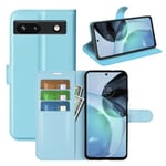 Google Pixel 7a PU Wallet Case LightBlue