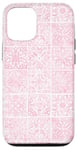 iPhone 12/12 Pro Light Pink Porcelain Mediterranean Watercolor Tile Majolica Case