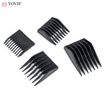 4kpl musta Barber Hair Clipper Limit Comb Replacement Comb For Moser 1400 Series Barber Caliper Hampaiden parranajoraja kammat