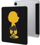 Étui Pour Ipad Pro 2021 Snoopy Charlie Brown 12,9 Pouces, Type Ordinateur Portable, Support À Trois Volets Avec Porte-Stylo, Veille/Réveil Automatique