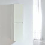 Grande armoire de rangement LINEA hauteur 120 cm mélaminé blanc 35 cm