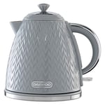 Daewoo Argyle Collection, 1.7L, Electric Kettle With Removable Lid and Filter For An Easy Clean, Auto Shut Off And Power Indicator For Safety, Grey