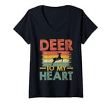 Womens Deer To My Heart Buck Hunting Huntsman Hunter Hunt V-Neck T-Shirt