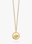 Astley Clarke Biography White Sapphire Star Locket Pendant Necklace, Gold