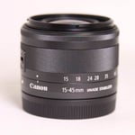 Canon Used EF-M 15-45mm f/3.5-6.3 IS STM Zoom Lens Graphite