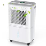 Crecolife 12L/Day Dehumidifiers for Home, Energy-Saving Compressor, Dehumidifiers for Drying Clothes, 3 Dehumidification Modes, Ultre-quiet, Automatic Defrost,Timer, for Bedroom Drying Room Basement